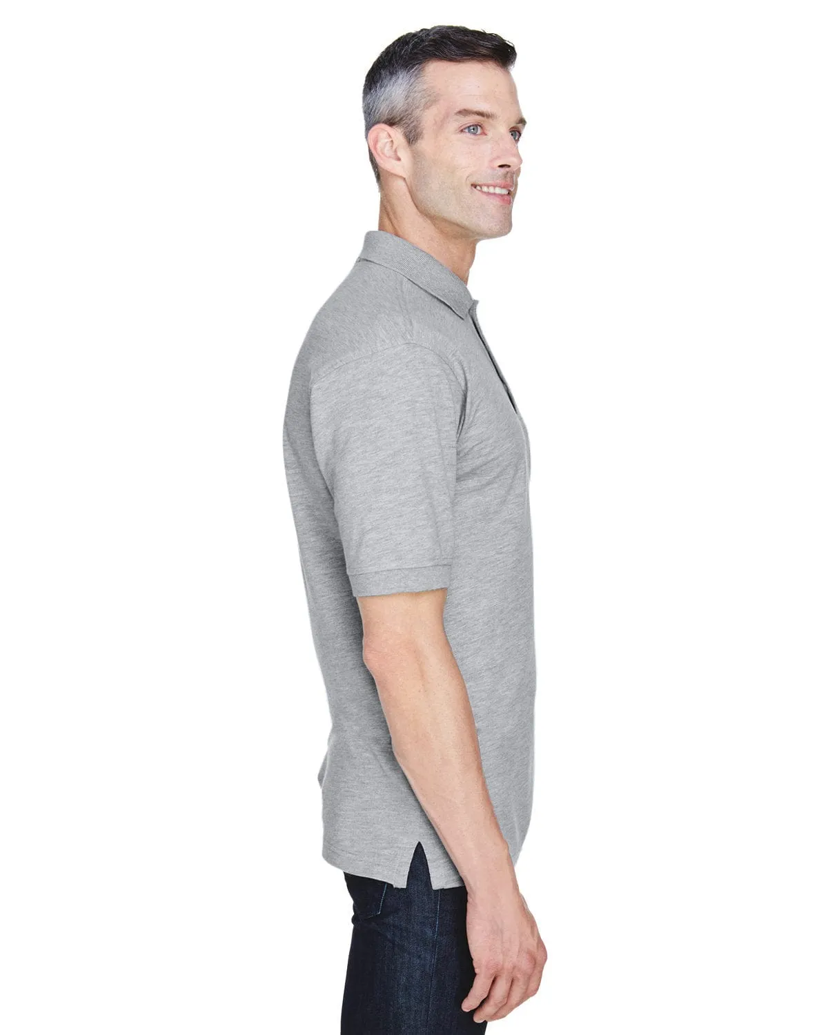 Harriton Easy Blend Pocket Polo Shirt