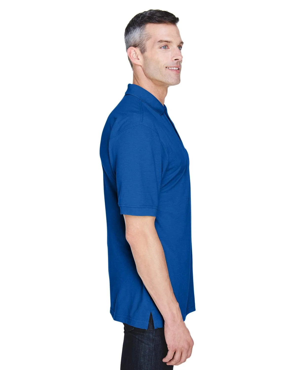Harriton Easy Blend Pocket Polo Shirt