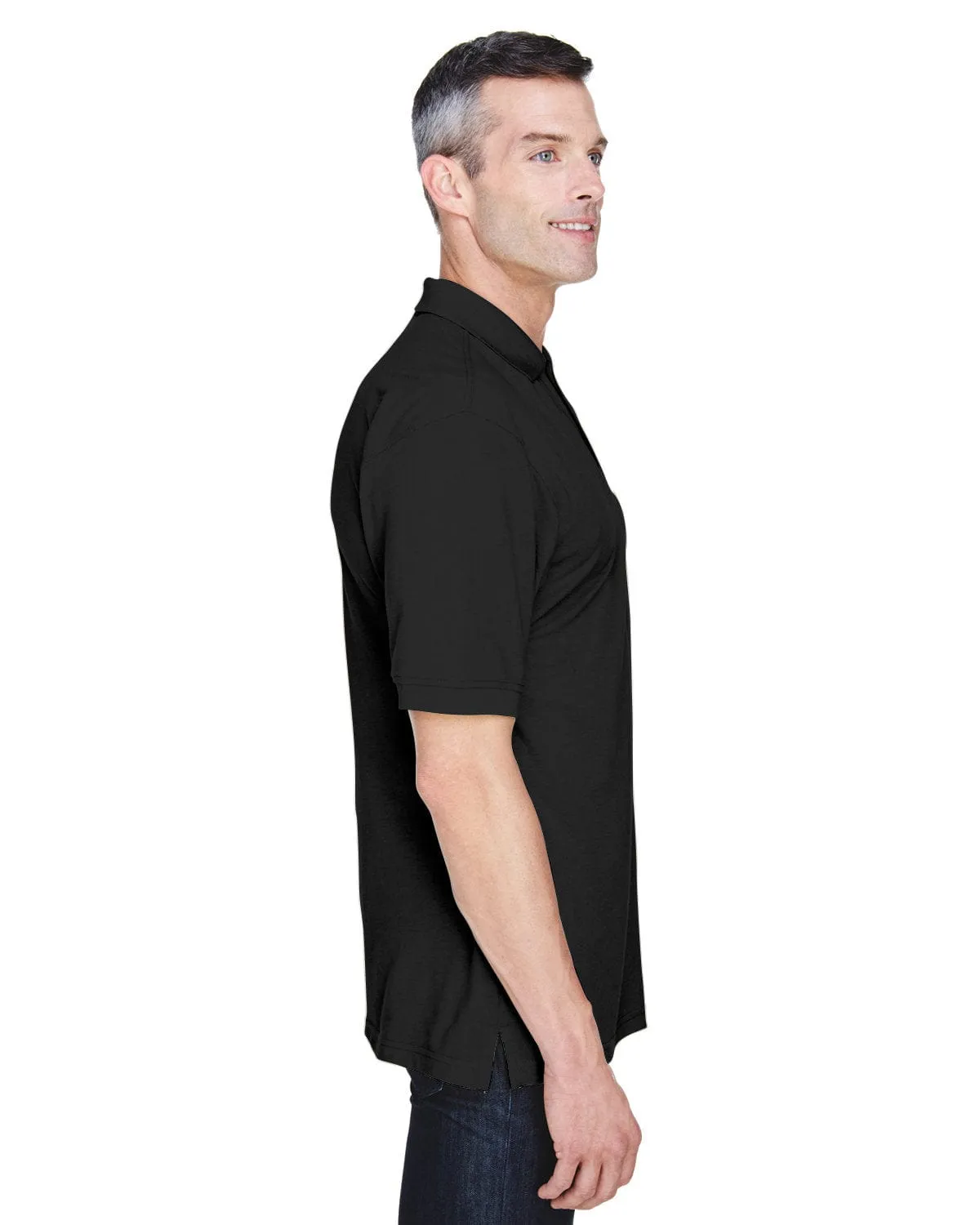 Harriton Easy Blend Pocket Polo Shirt