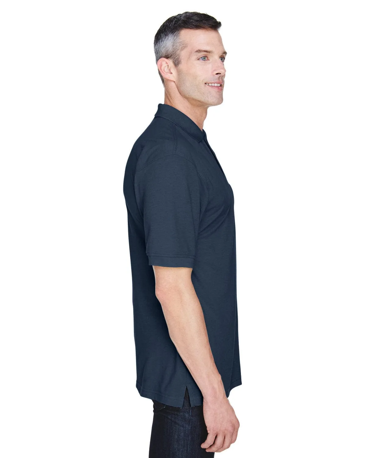 Harriton Easy Blend Pocket Polo Shirt