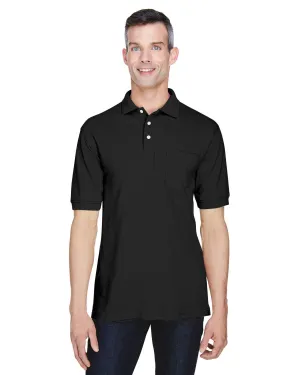 Harriton Easy Blend Pocket Polo Shirt