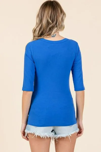 Hazel Blues® |  Mittoshop Round Neck Half Sleeve T-Shirt