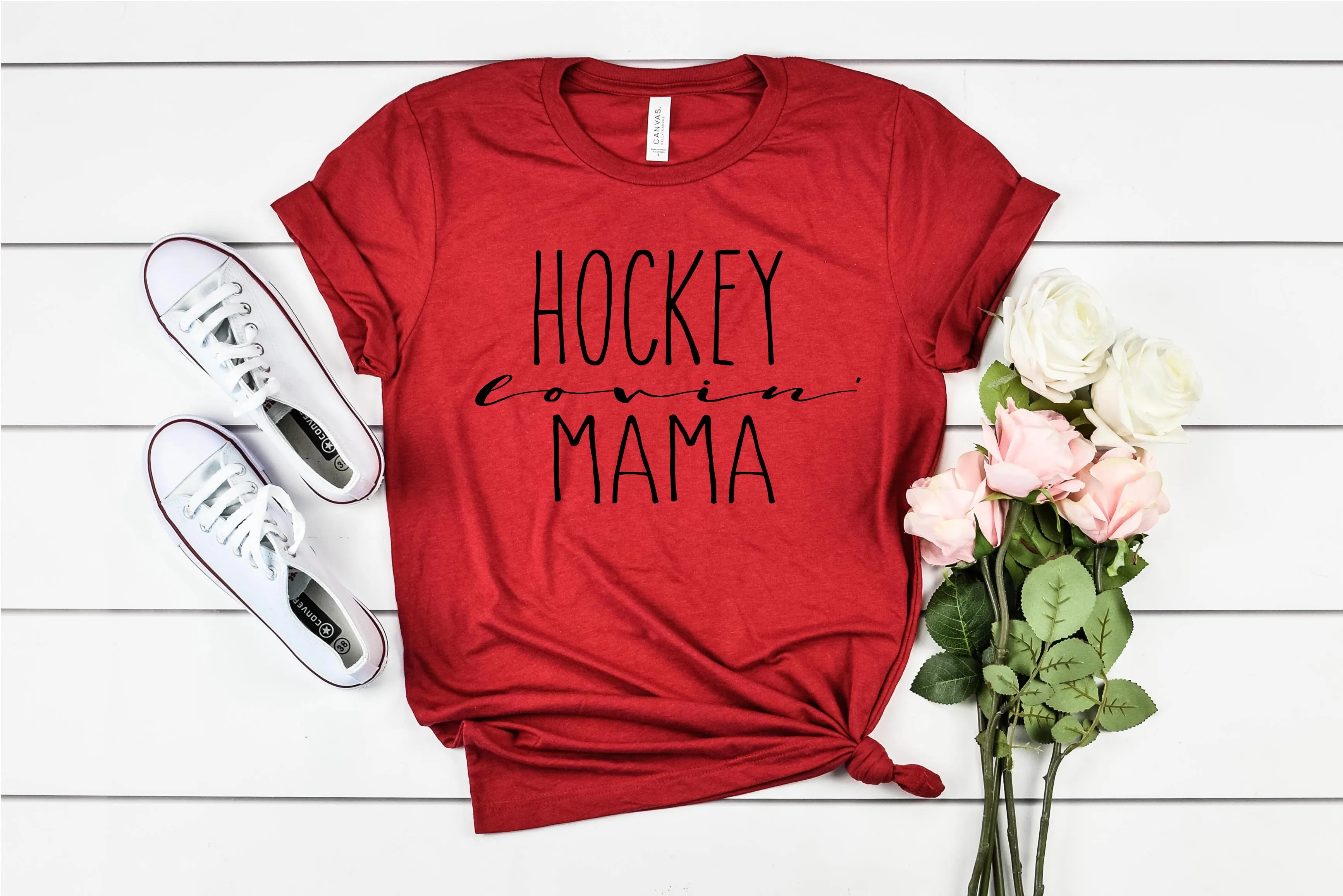 Hockey Lovin' Mama Shirt| Hocket Mom Shirt | Unisex Crew