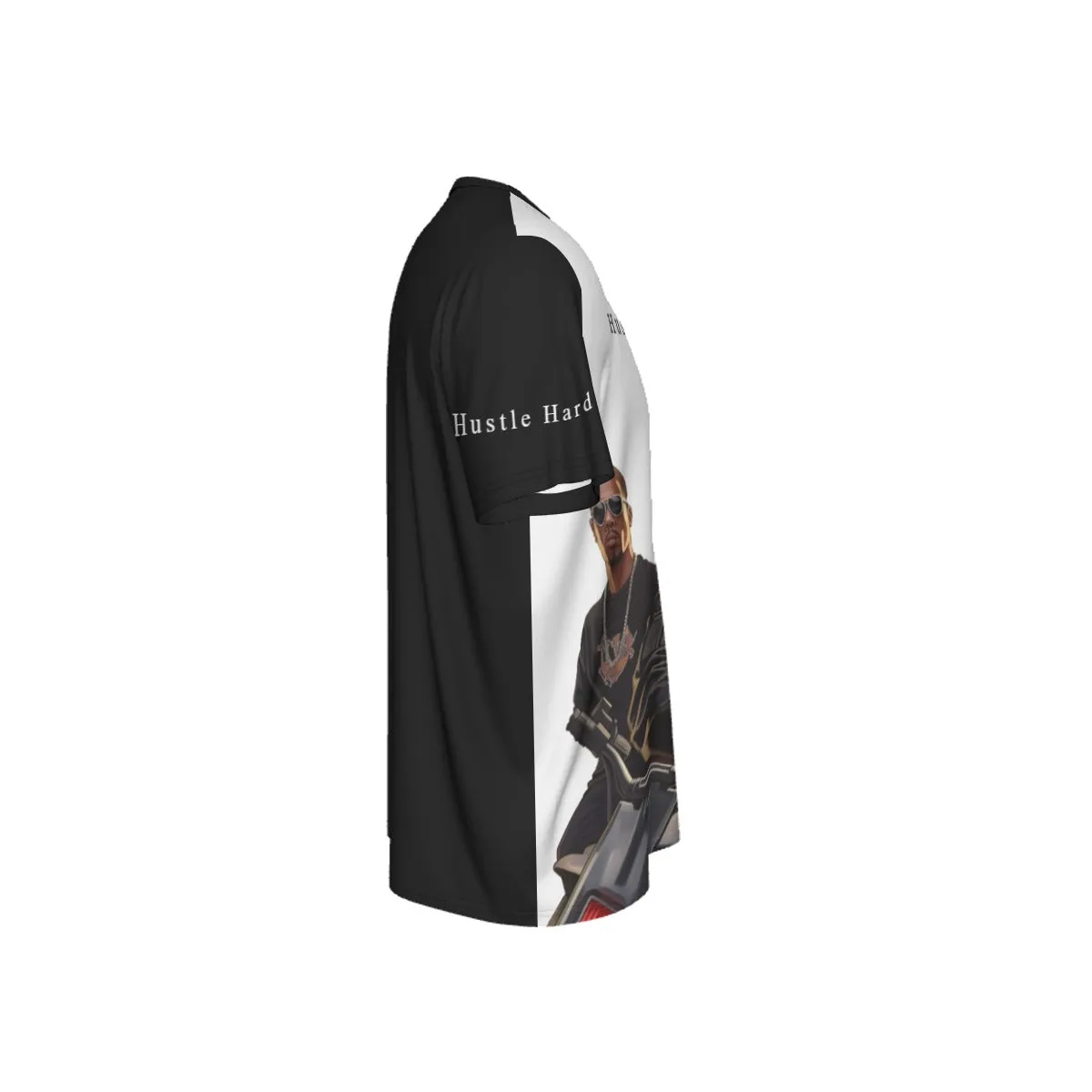 Hustle Hard Game Harder Men's Round Neck T-Shirt