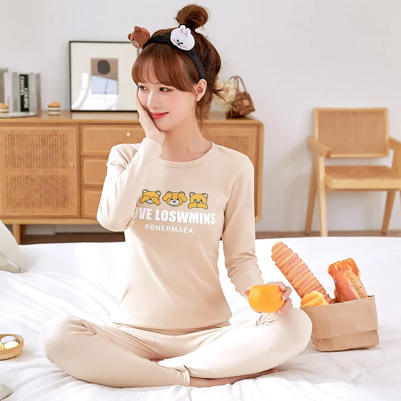 Instock-cotton youth thermal women's autumn clothes autumn pants