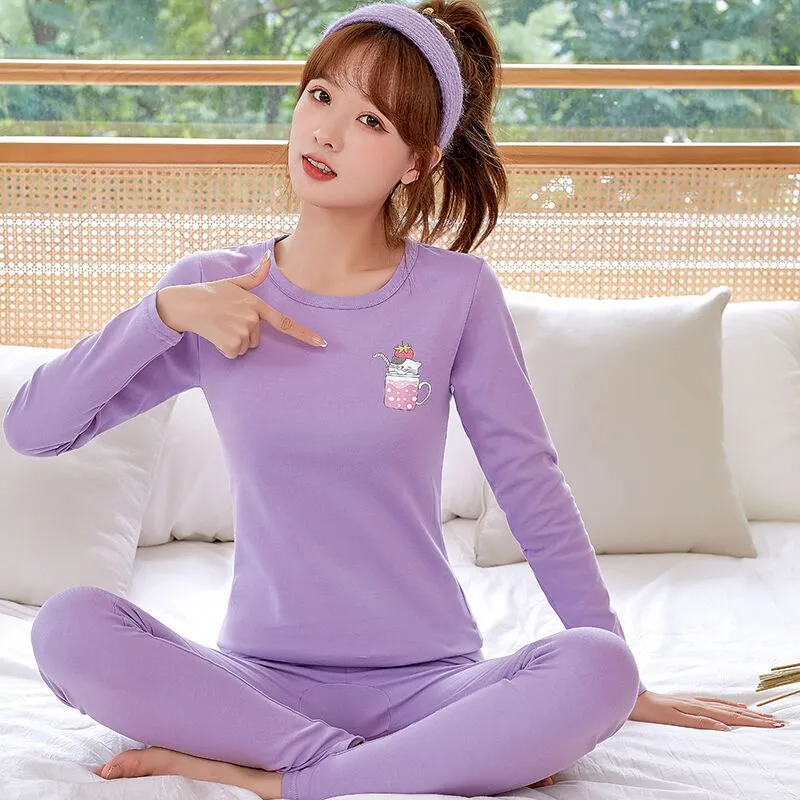 Instock-cotton youth thermal women's autumn clothes autumn pants