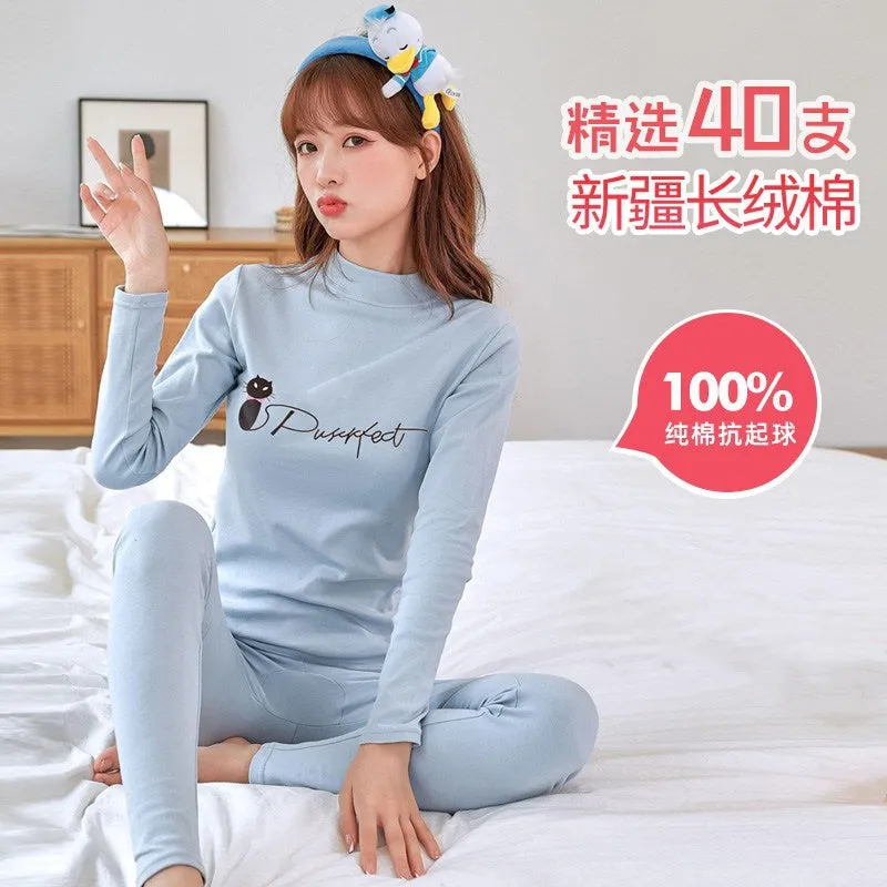 Instock-cotton youth thermal women's autumn clothes autumn pants