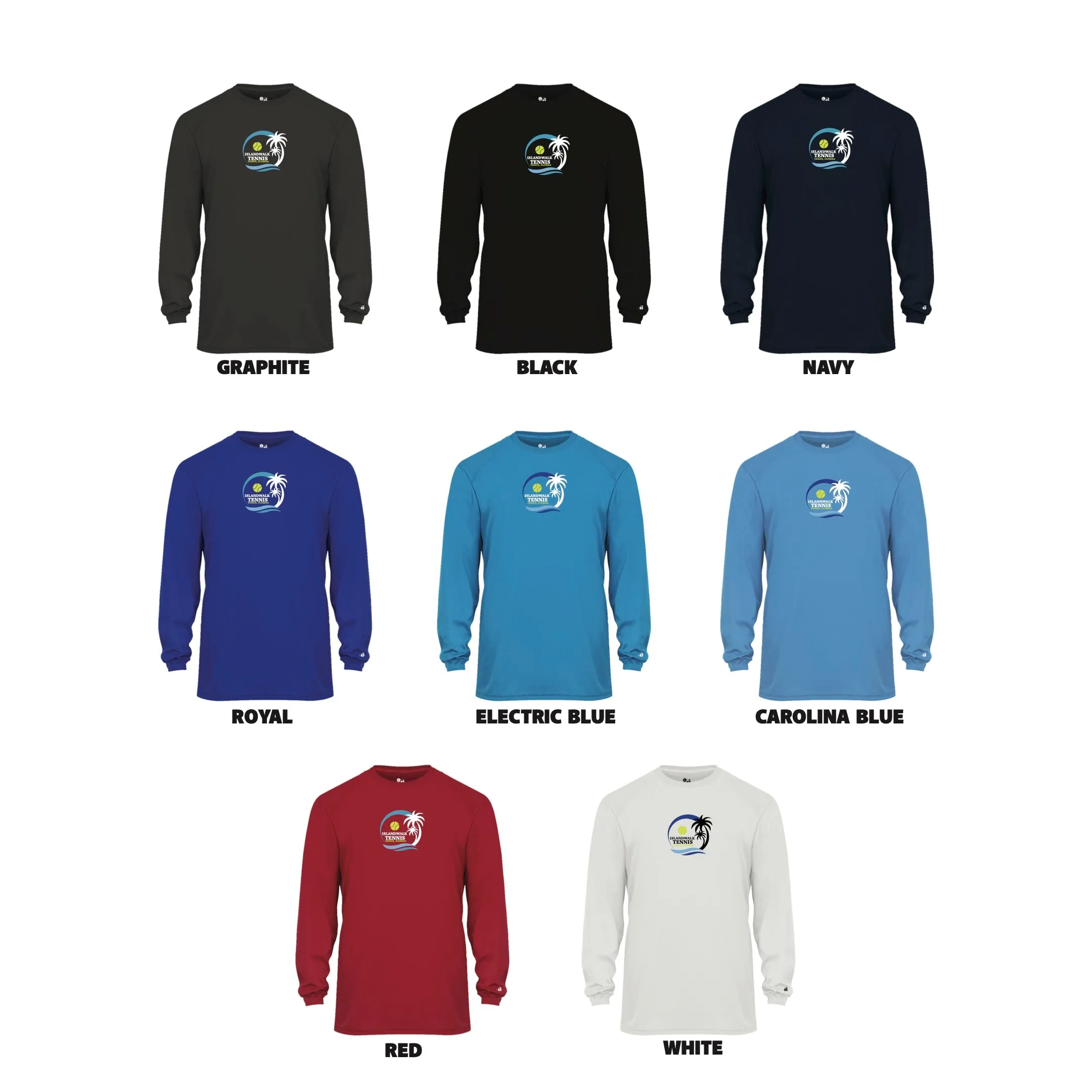Islandwalk Tennis Men's Performance Long Sleeve T-Shirt - Large Front Logo