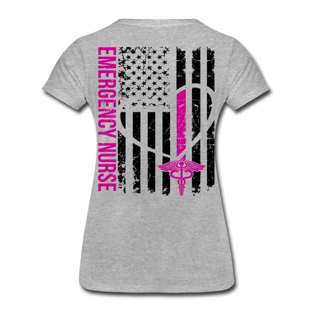 Jennifer Emergency Nurse Flag Women’s Premium T-Shirt