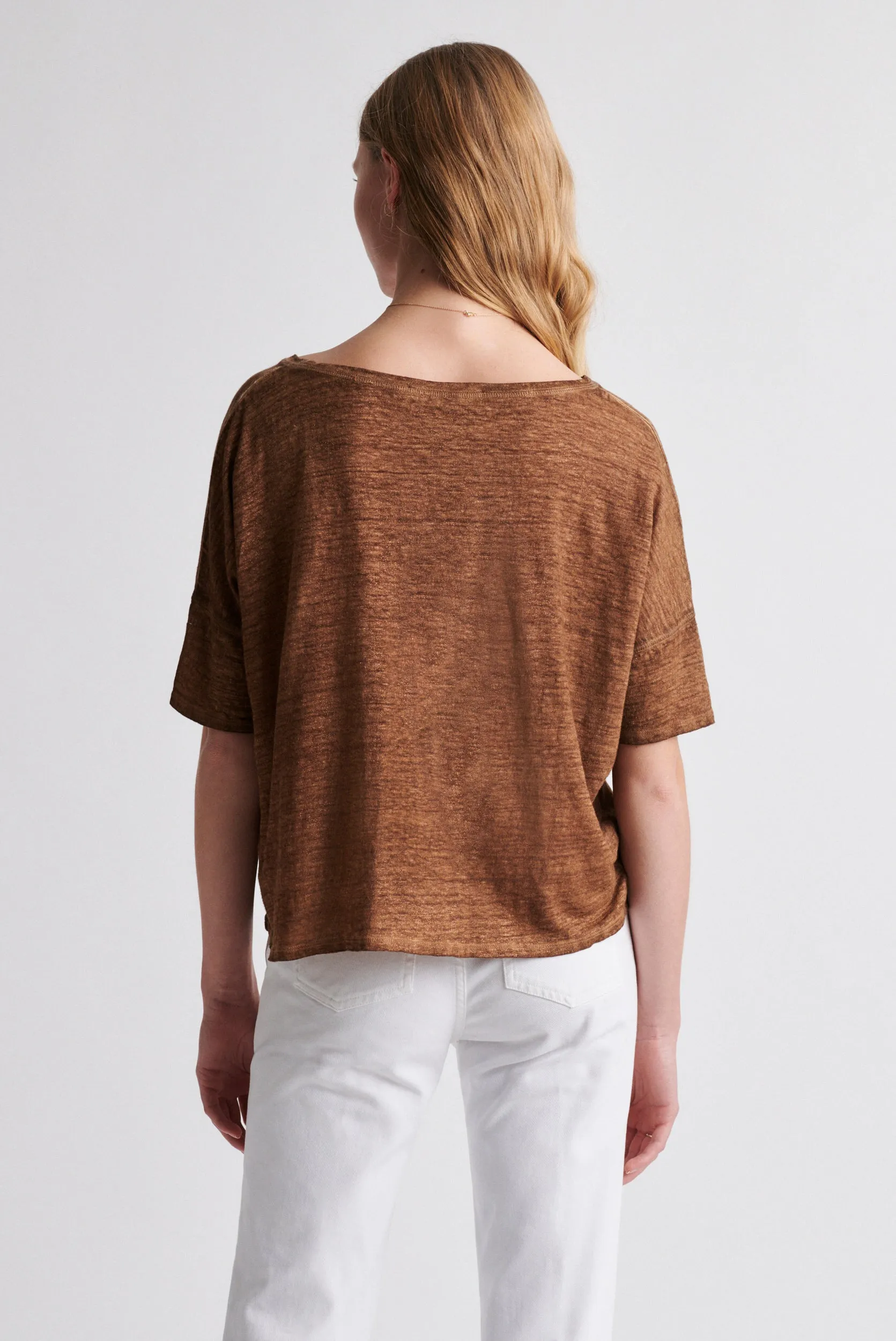 JOANIE OVERSIZED LINEN T-SHIRT