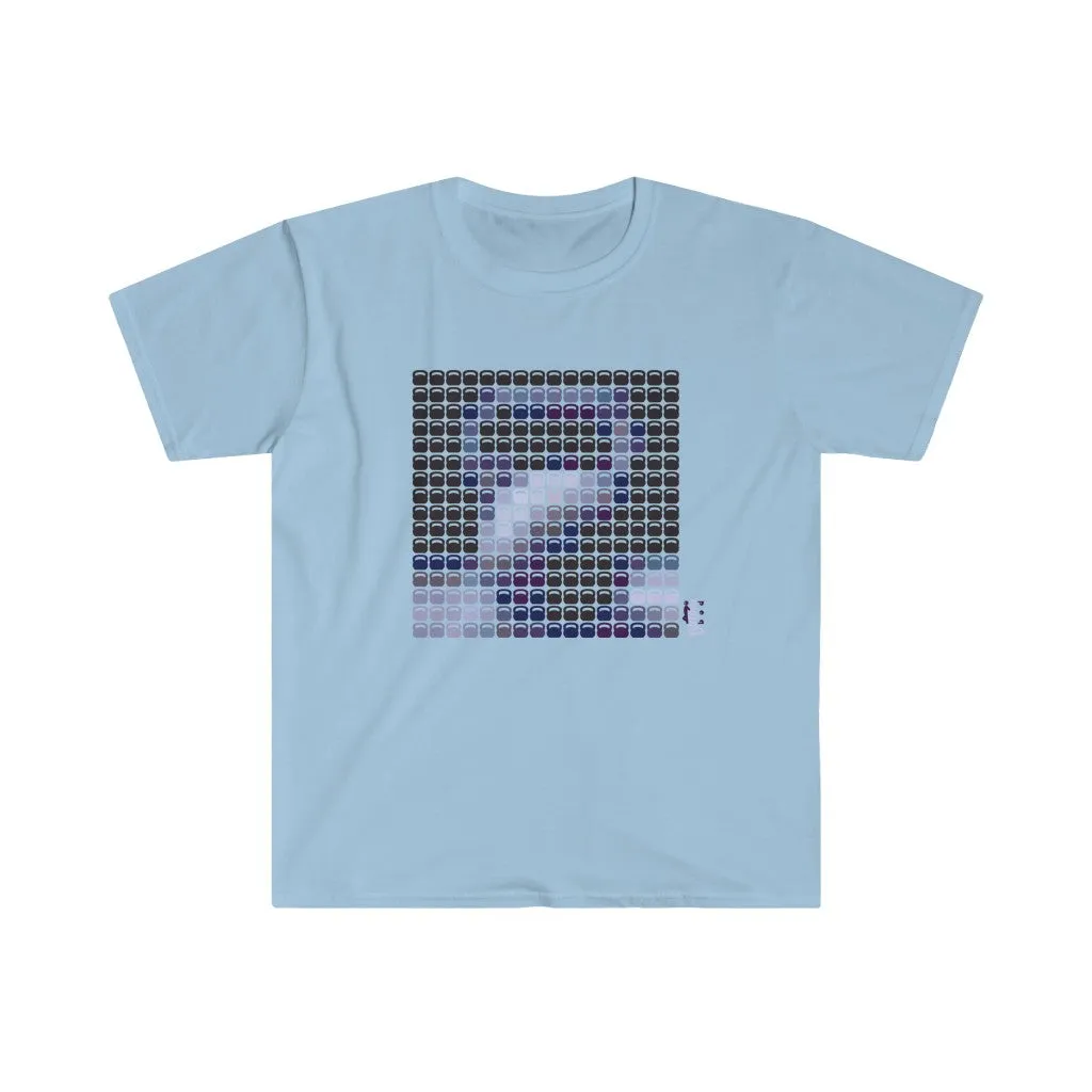 Kettlebells From a Distance - Men's Fitted Workout T Shirt