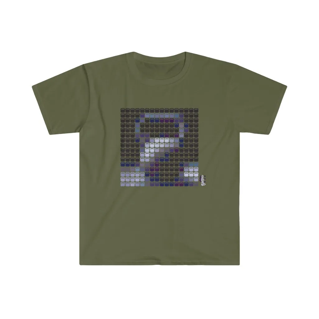 Kettlebells From a Distance - Men's Fitted Workout T Shirt