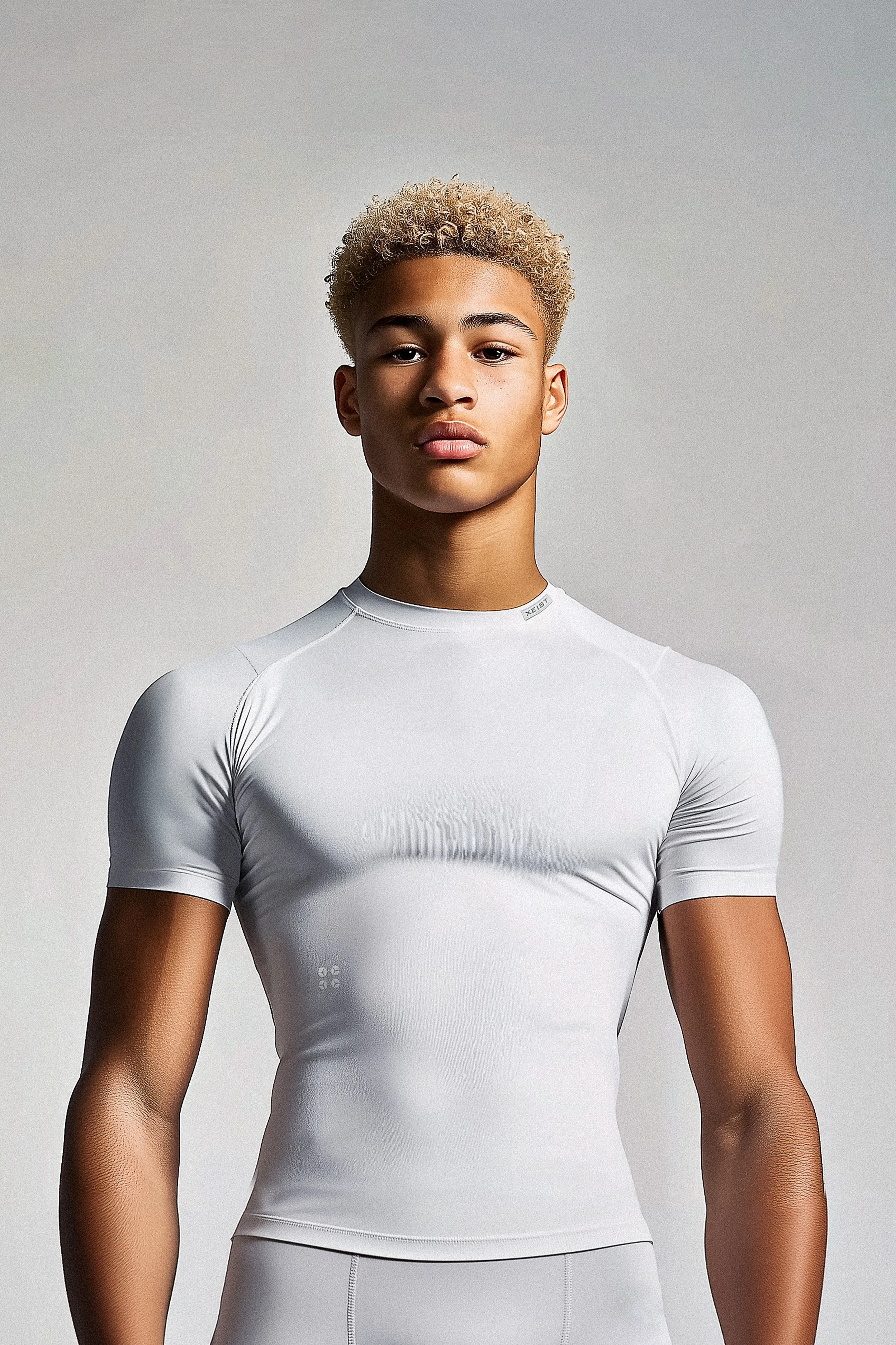 Kids Unisex Compression Short Sleeve - White