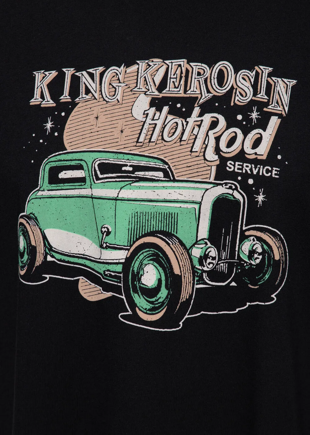 King Kerosin Mens Hot Rod Service T-Shirt Black