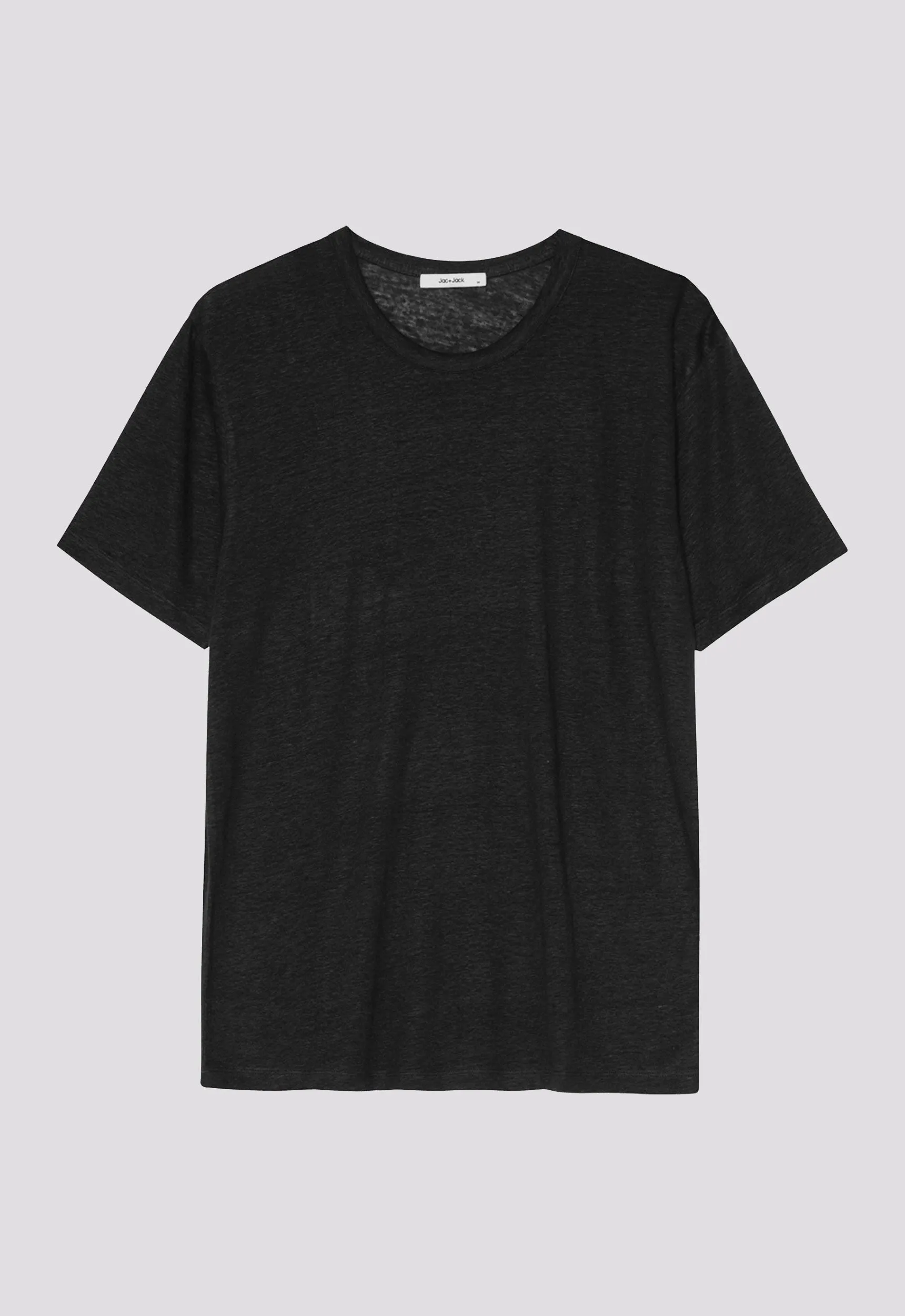 Line Linen Tee - Black