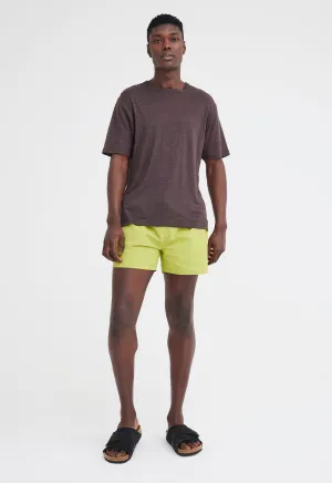 Line Linen Tee - Dirt Brown