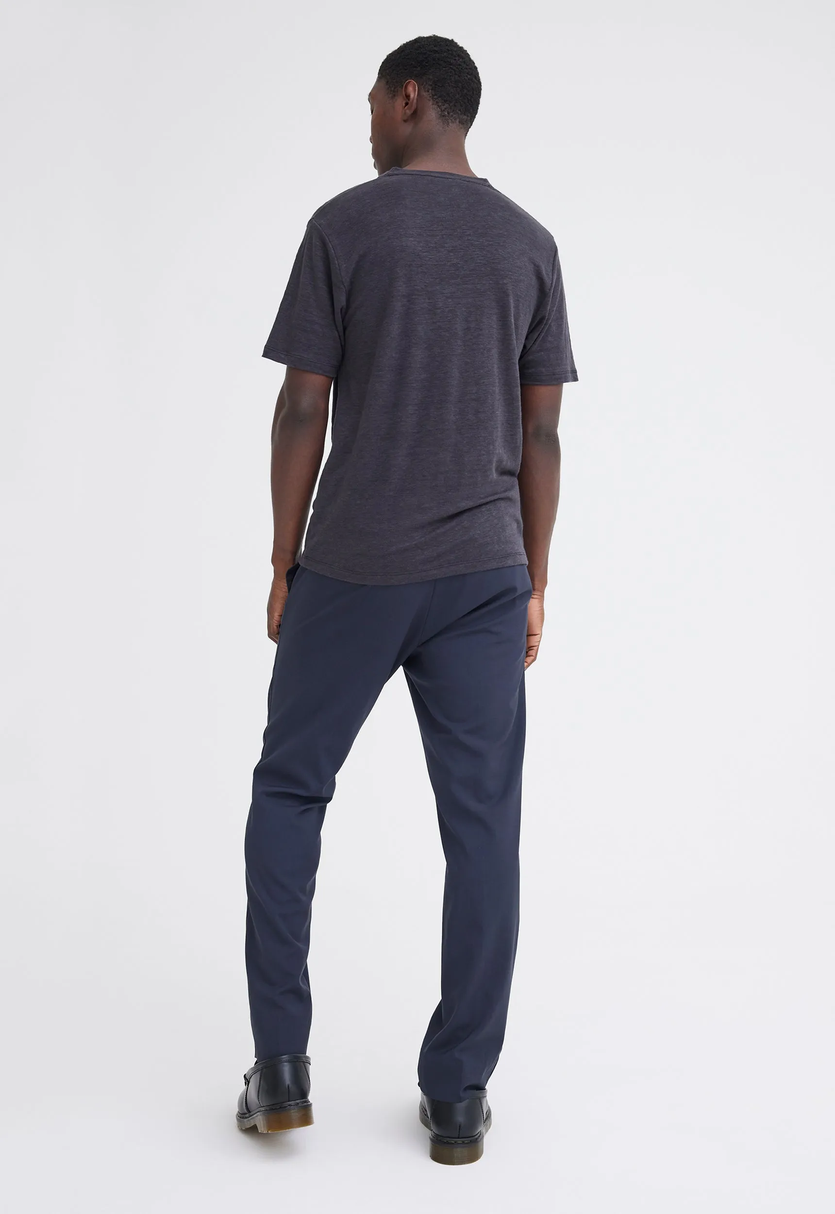 Line Linen Tee - Steelo Grey