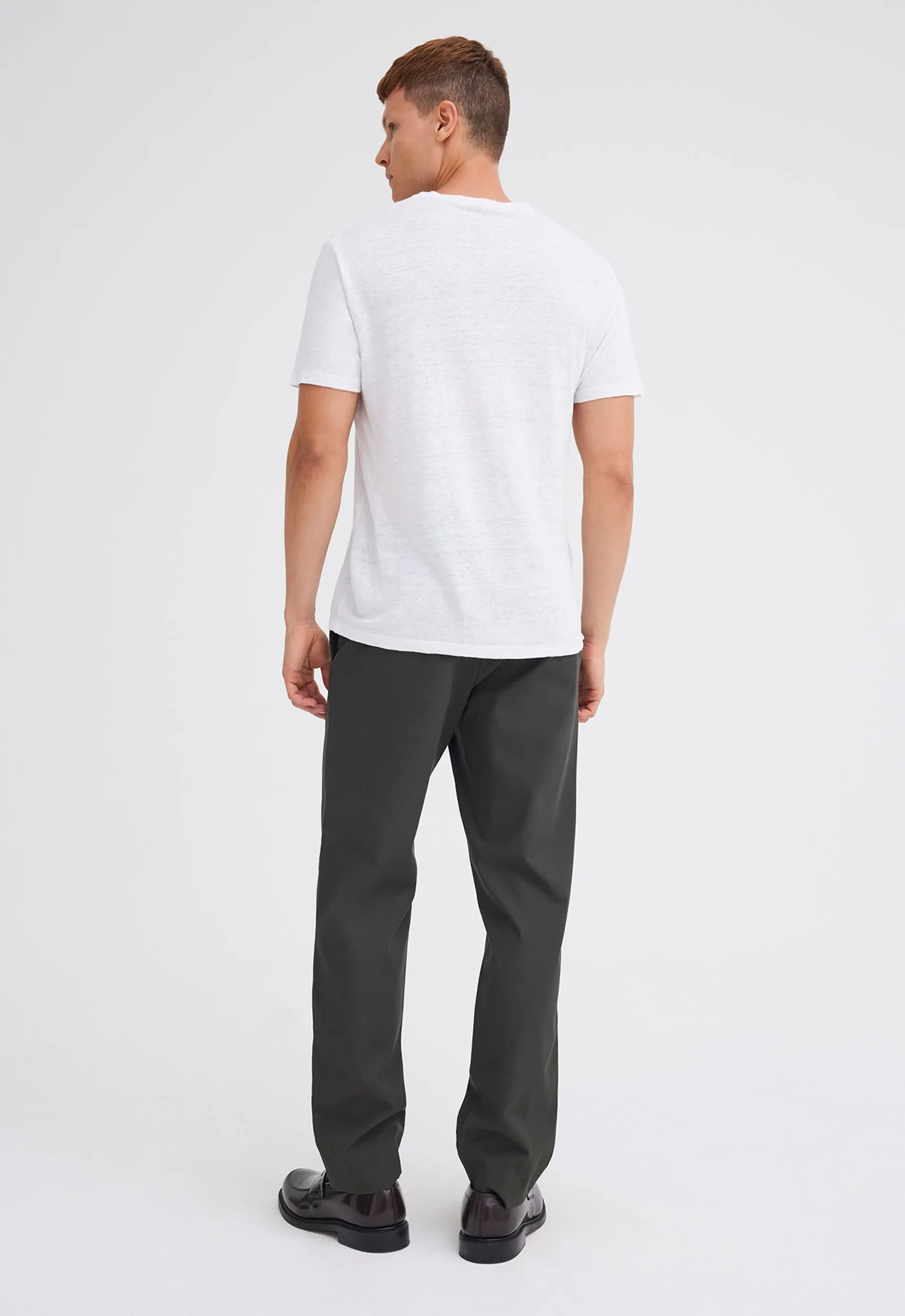 Line Linen Tee - White