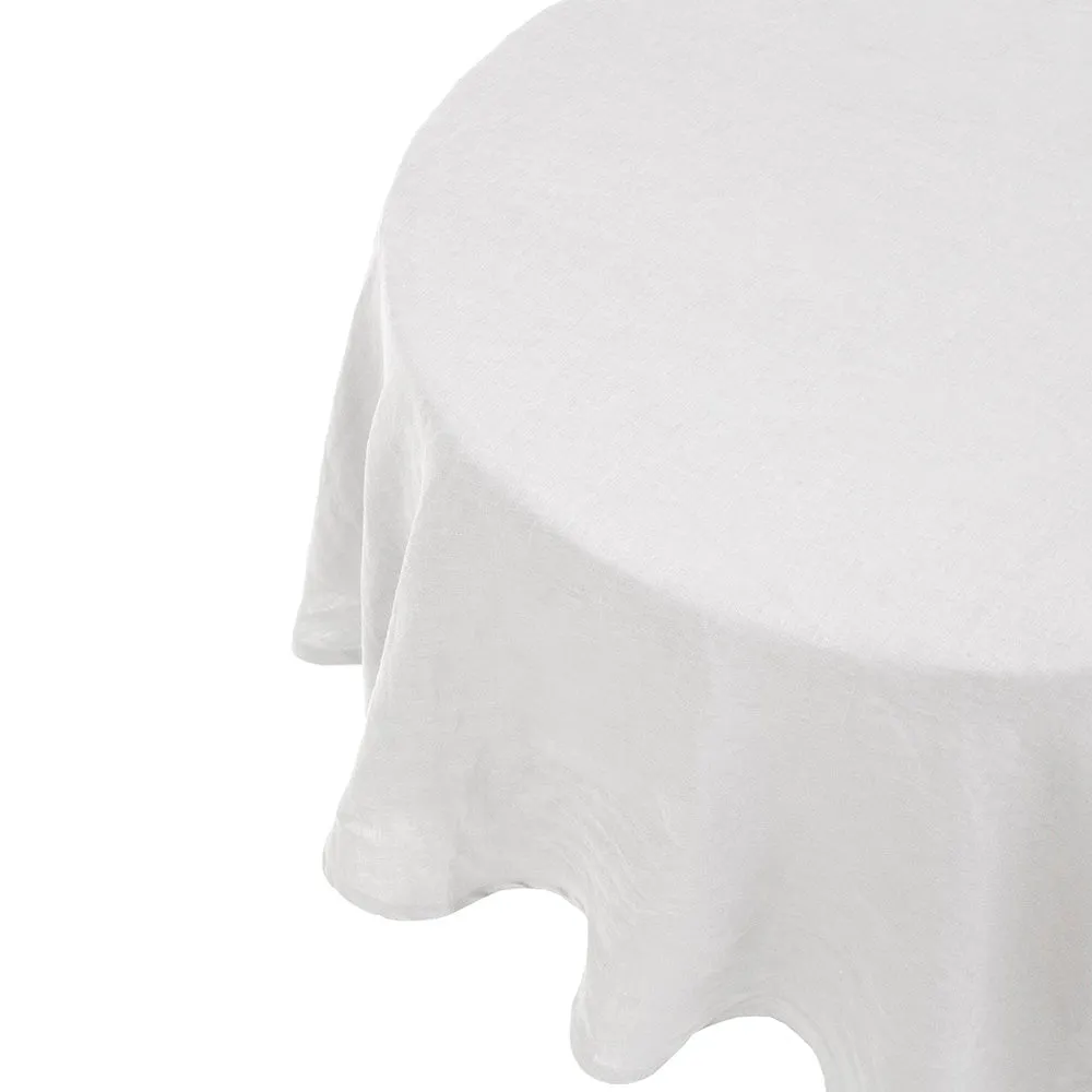 Linen Round Tablecloth - Ivory