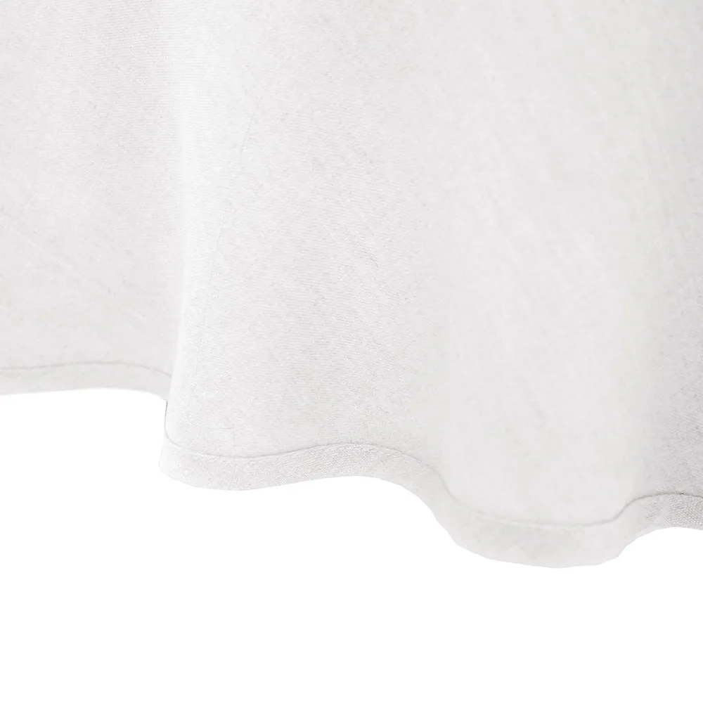 Linen Round Tablecloth - Ivory