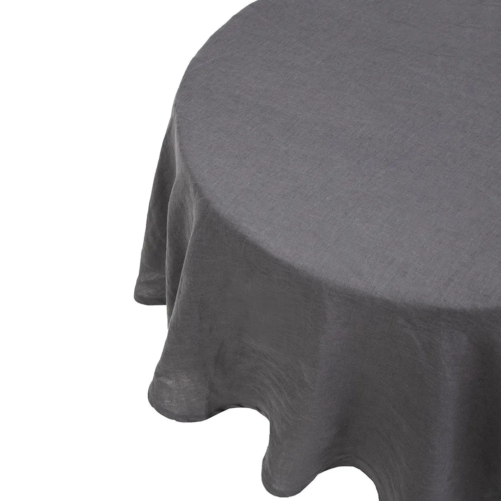 Linen Round Tablecloth - Ivory