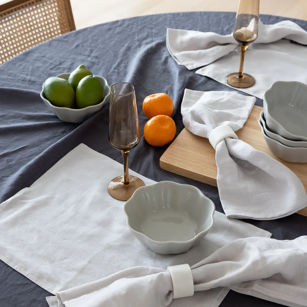 Linen Round Tablecloth - Ivory