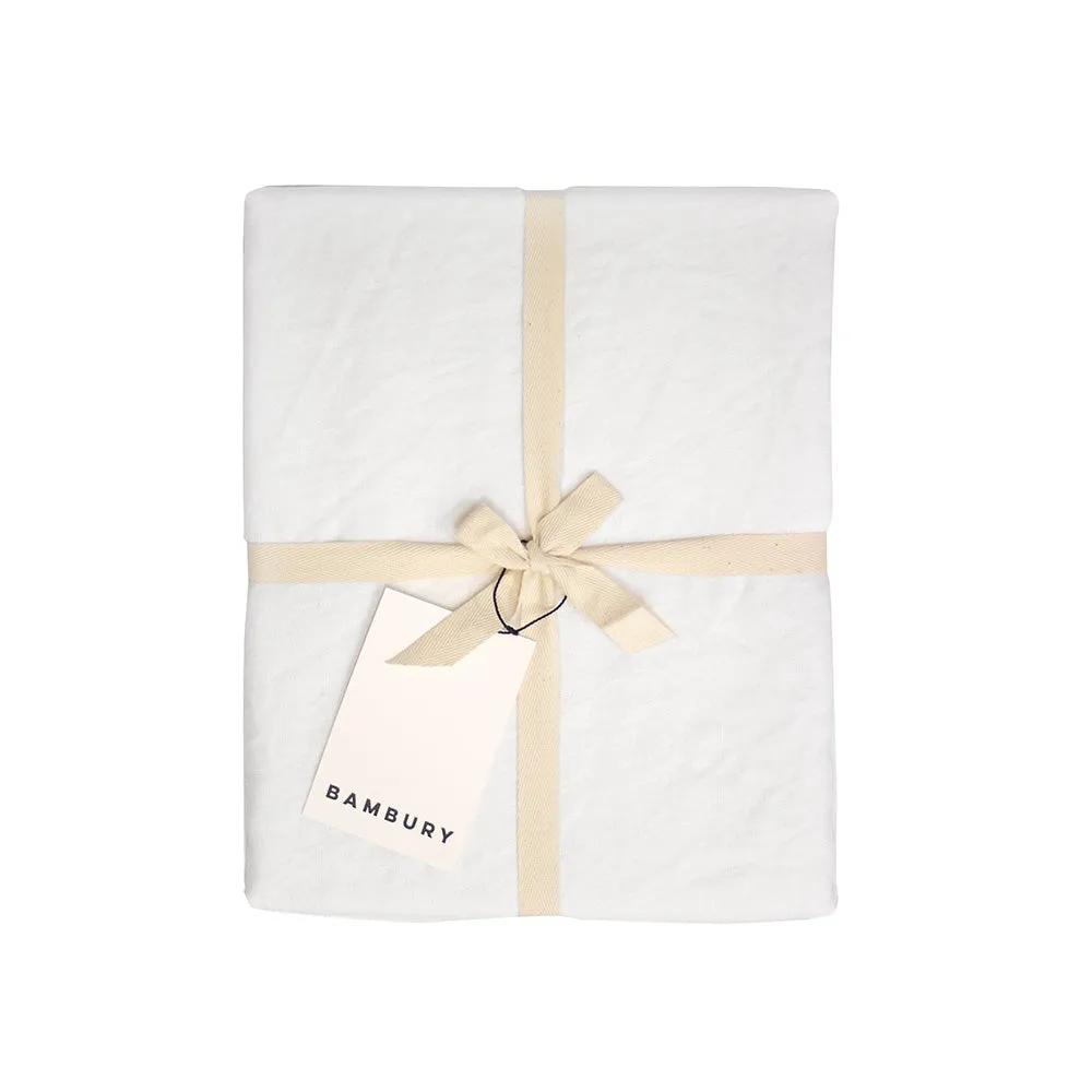 Linen Round Tablecloth - Ivory