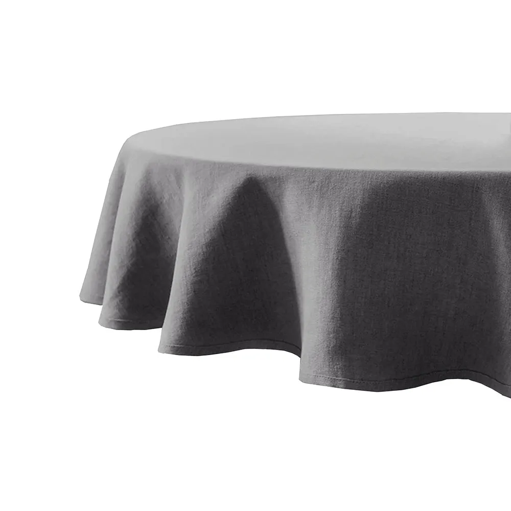 Linen Round Tablecloth - Ivory