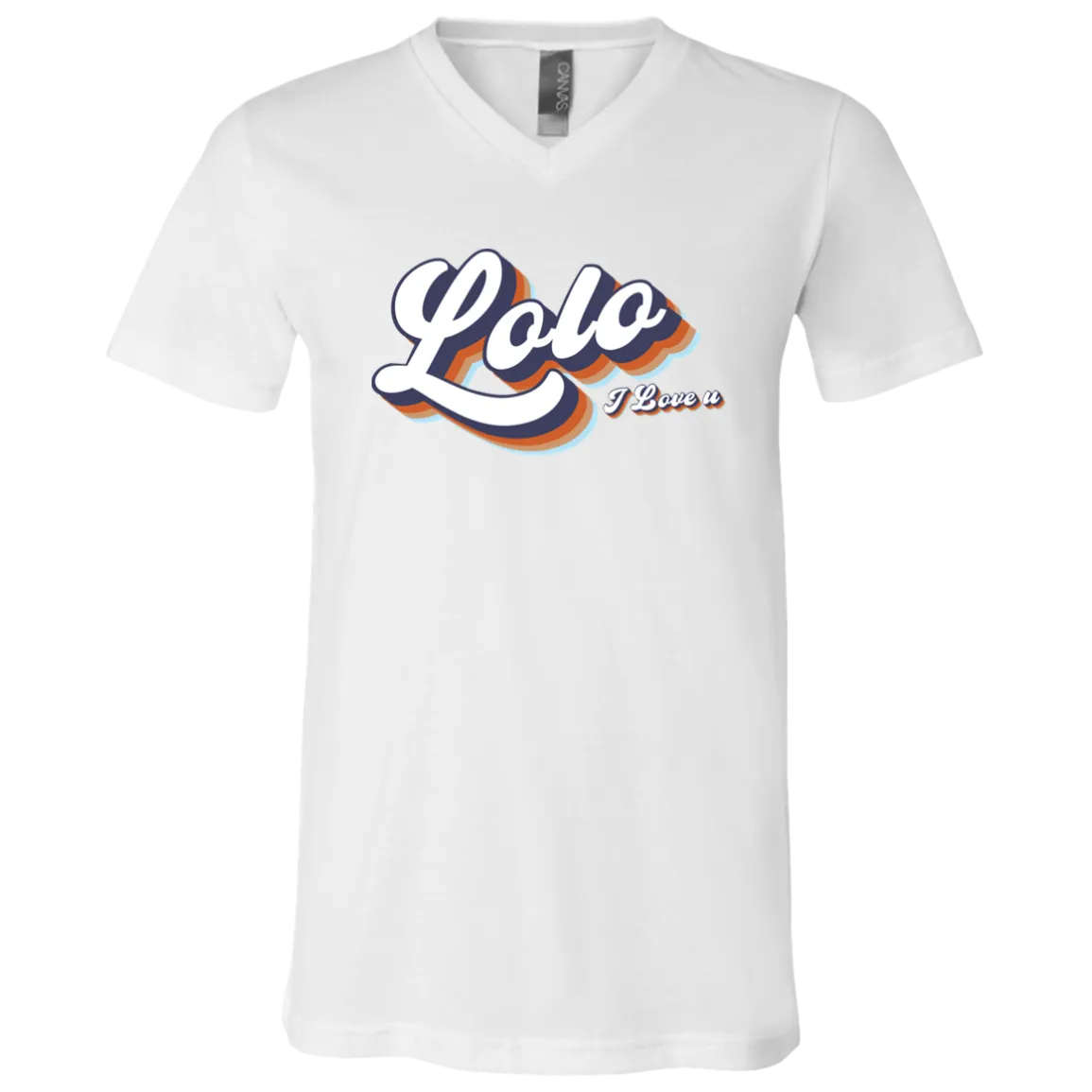 Lolo I Love U Unisex Jersey V-Neck T-Shirt