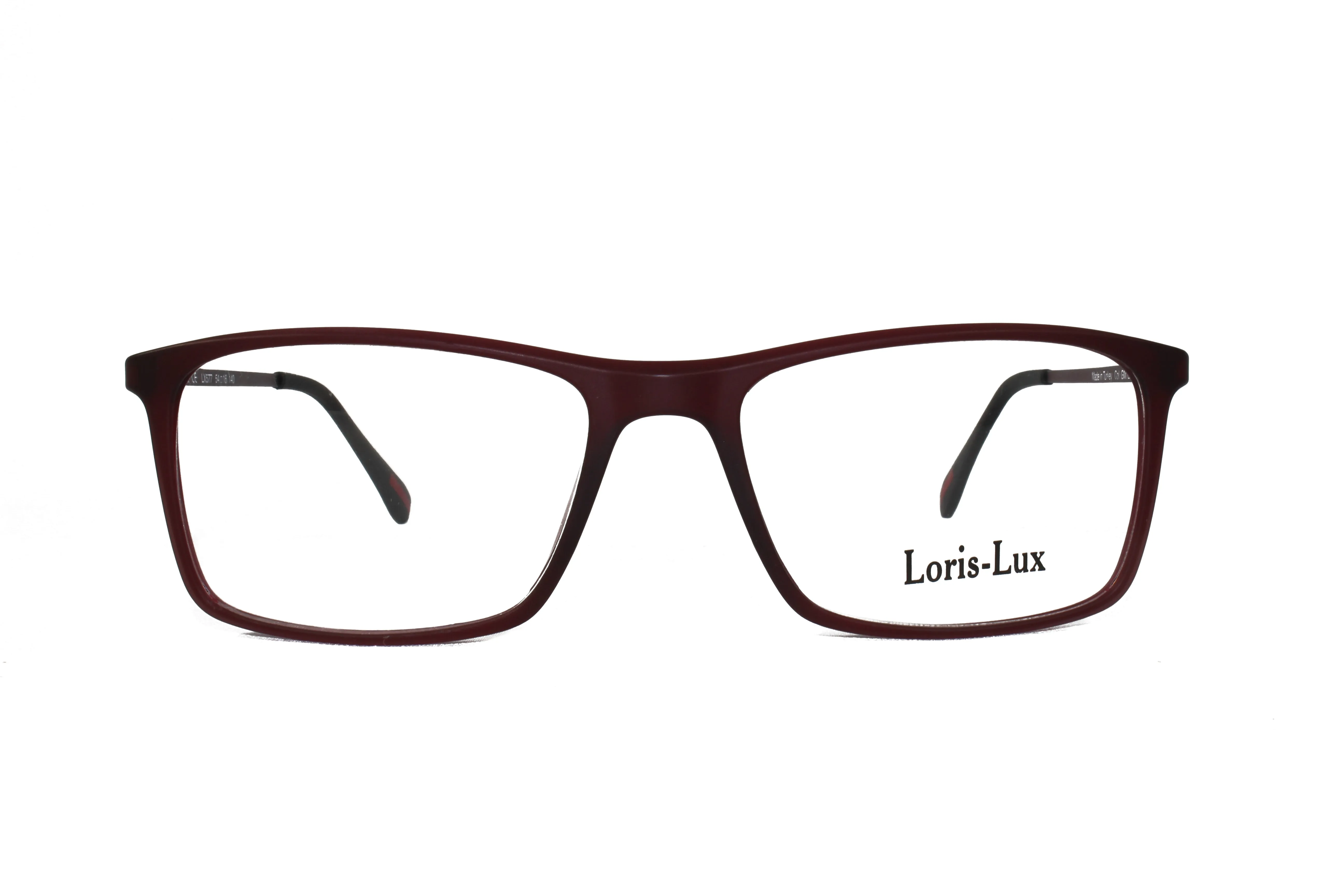 Loris Lux Men's  Unbreakable Flexible Bendable Rectangular TR90 Material Eyeglasses, LUX Men-577