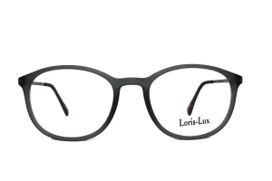 Loris Lux Men's Unbreakable Flexible Bendable Round TR90 Material Eyeglasses, LUX Men-580