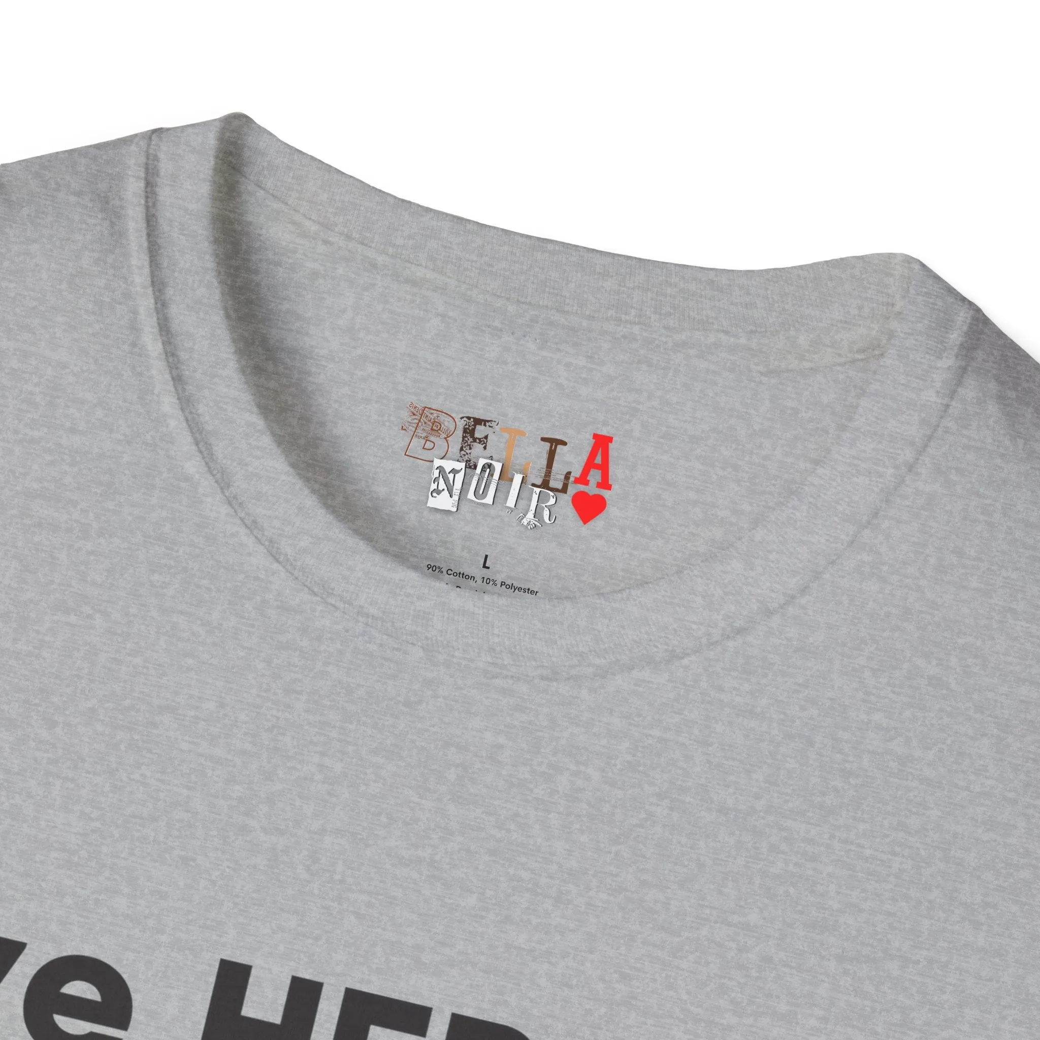 Love HER Protect HER Black Letters Unisex Softstyle T-Shirt