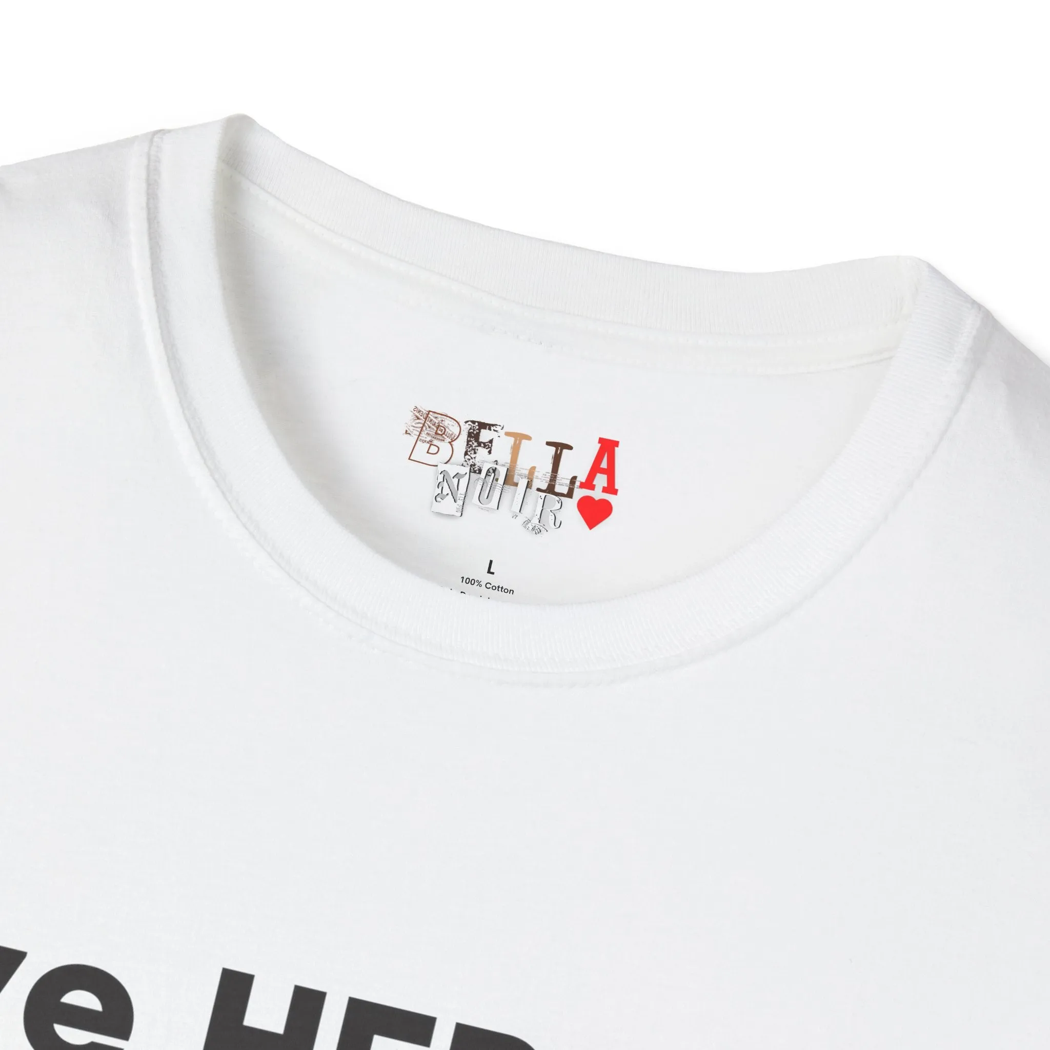 Love HER Protect HER Black Letters Unisex Softstyle T-Shirt