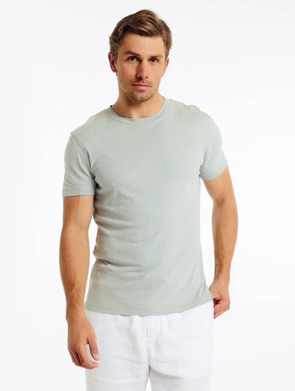 LUCIO LINEN-COTTON T-SHIRT