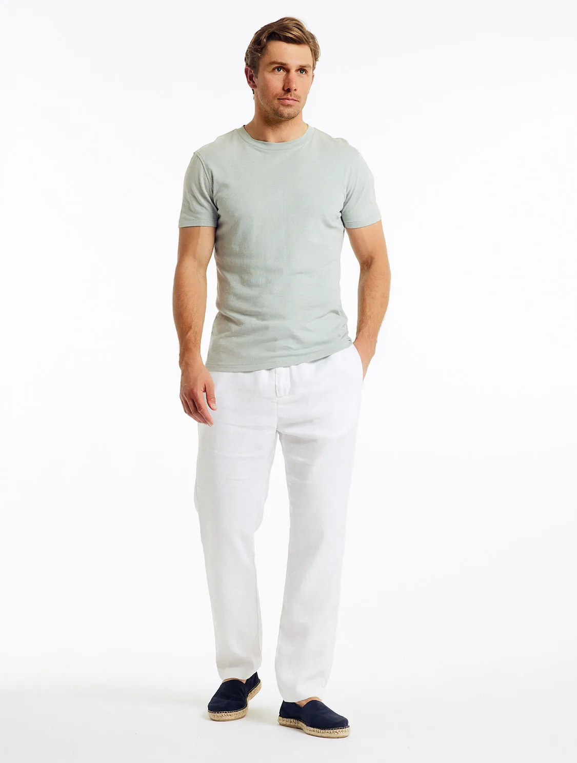 LUCIO LINEN-COTTON T-SHIRT