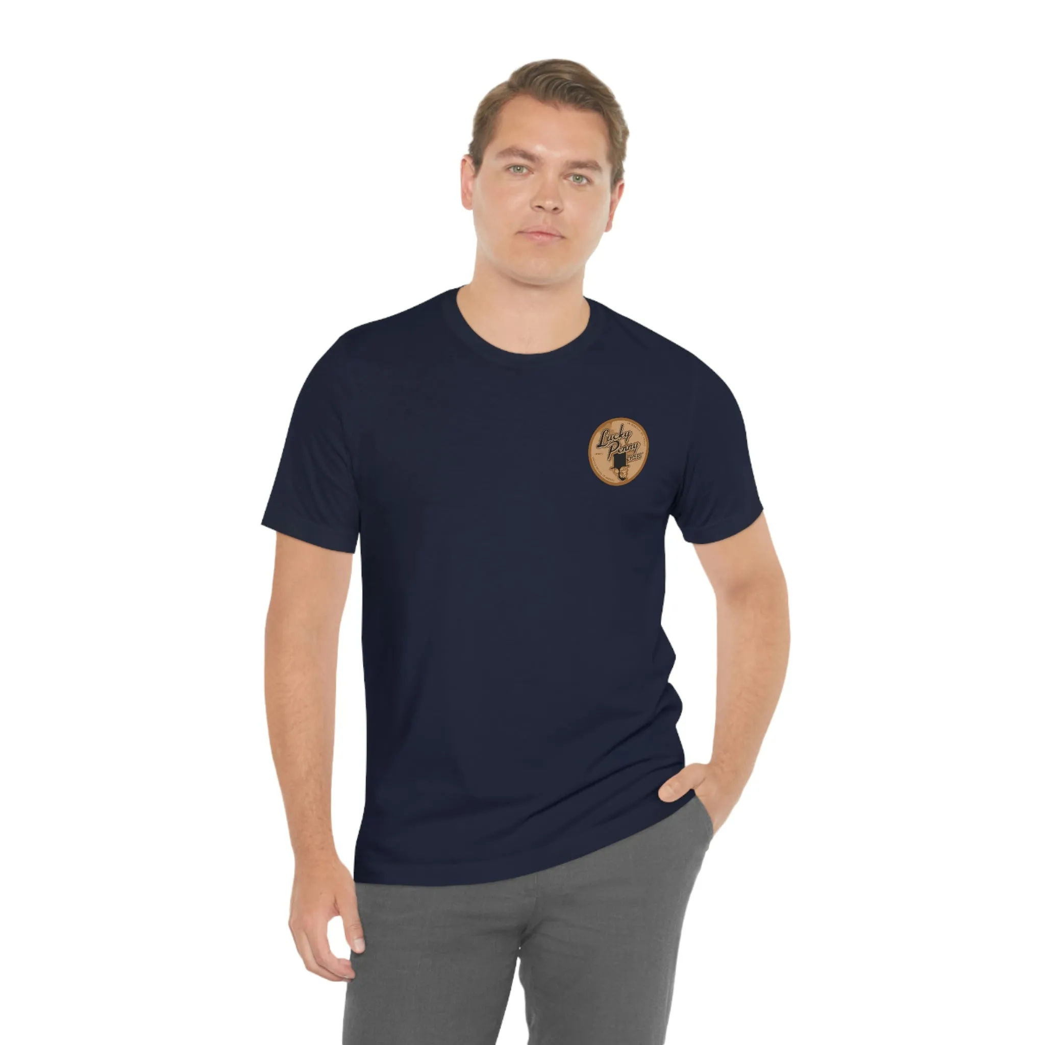 Lucky Penny Cycles Vintage Copper Compass T-Shirt