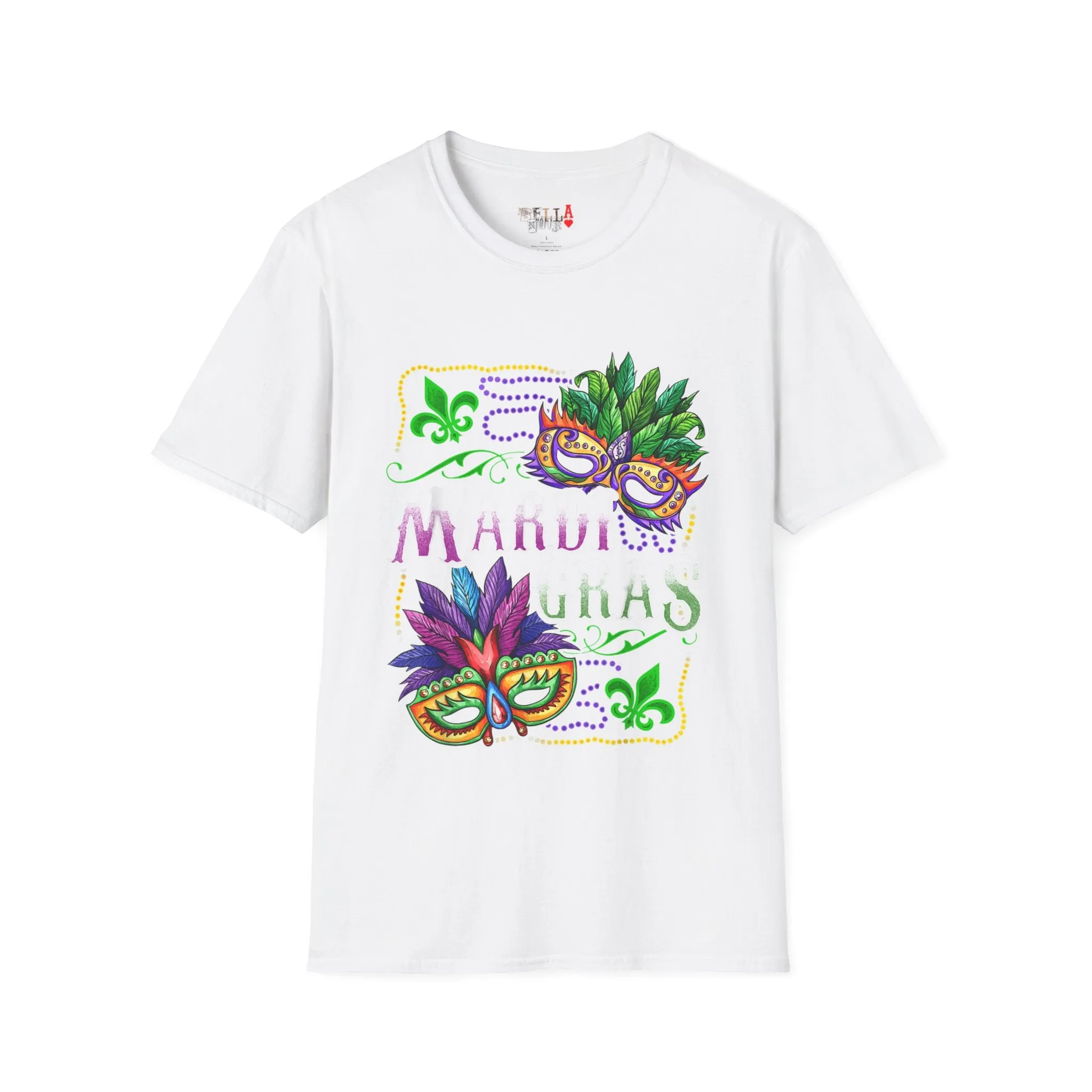 Mardi Gras Masks Unisex Softstyle T-Shirt