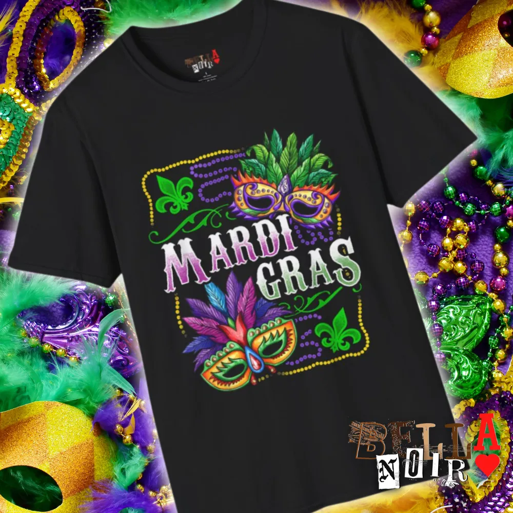 Mardi Gras Masks Unisex Softstyle T-Shirt