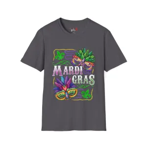 Mardi Gras Masks Unisex Softstyle T-Shirt