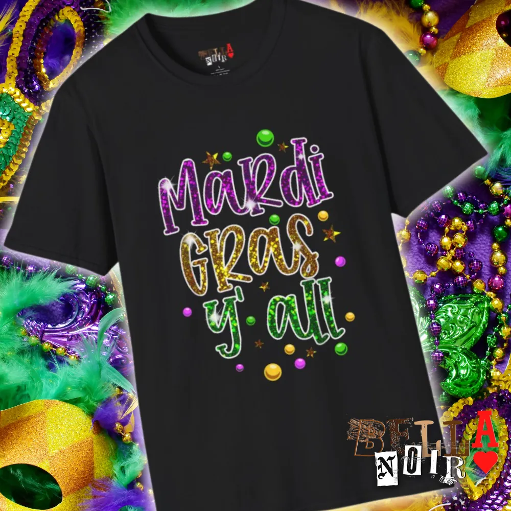 Mardi Gras Y'all Unisex Softstyle T-Shirt