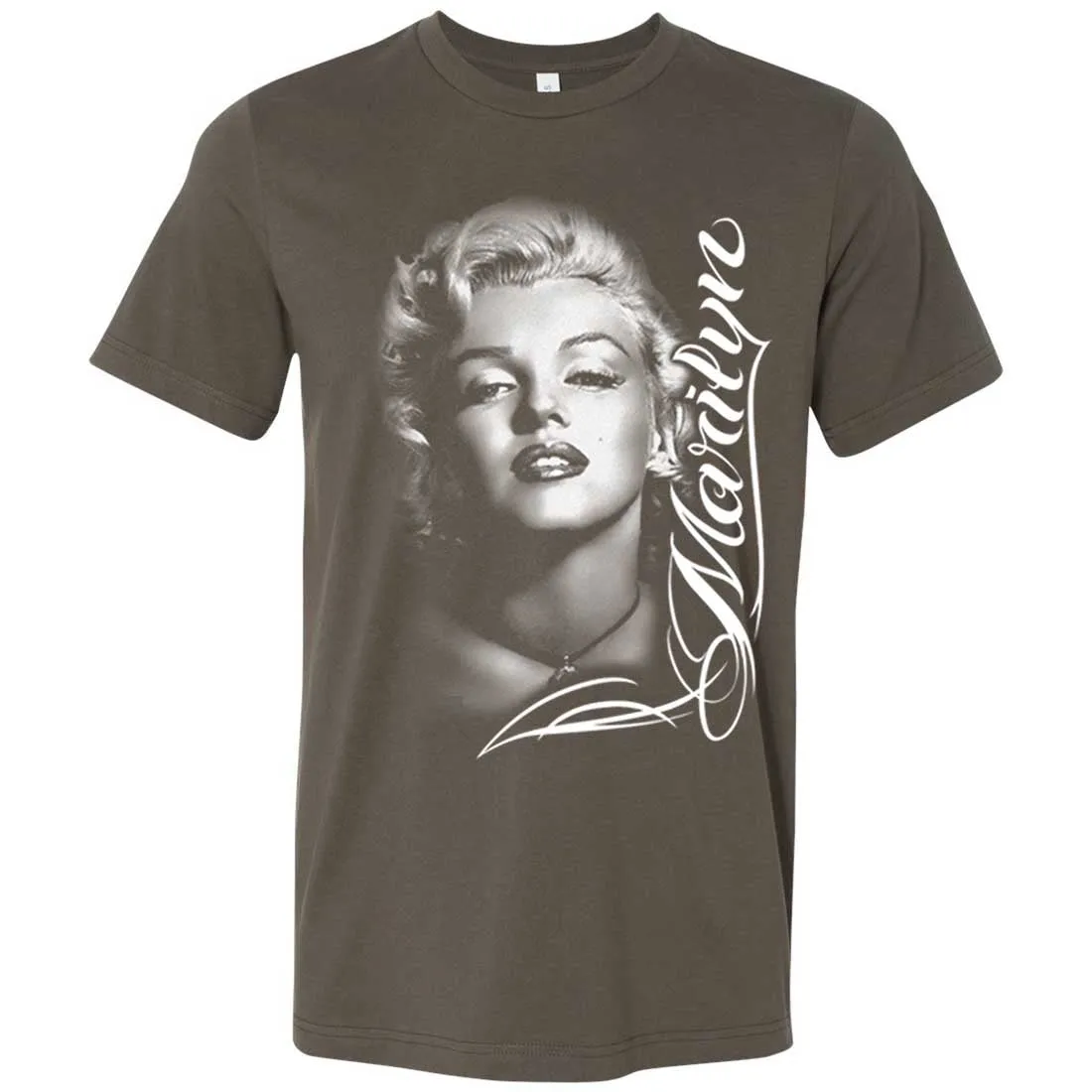Marilyn Monroe Portrait Signature Asst Colors Mens Fitted T-Shirt/tee
