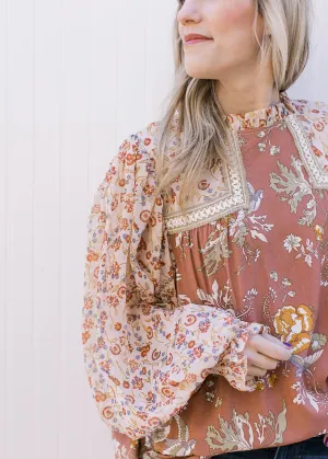 Mauve Floral Top