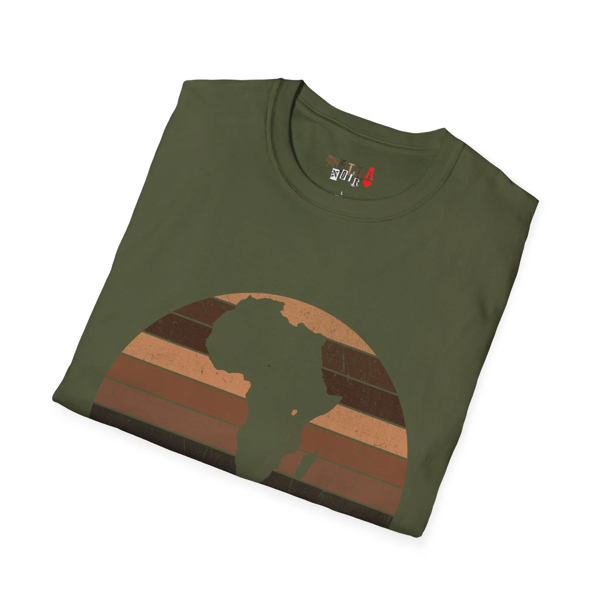 Melanin Half Circle Unisex Softstyle T-Shirt
