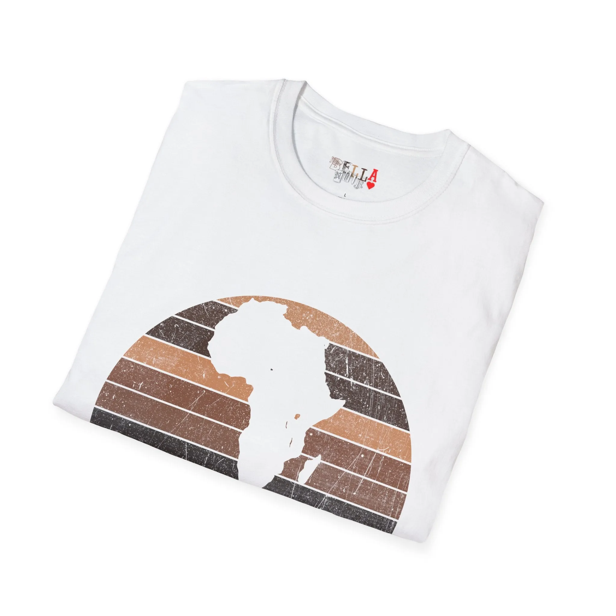 Melanin Half Circle Unisex Softstyle T-Shirt