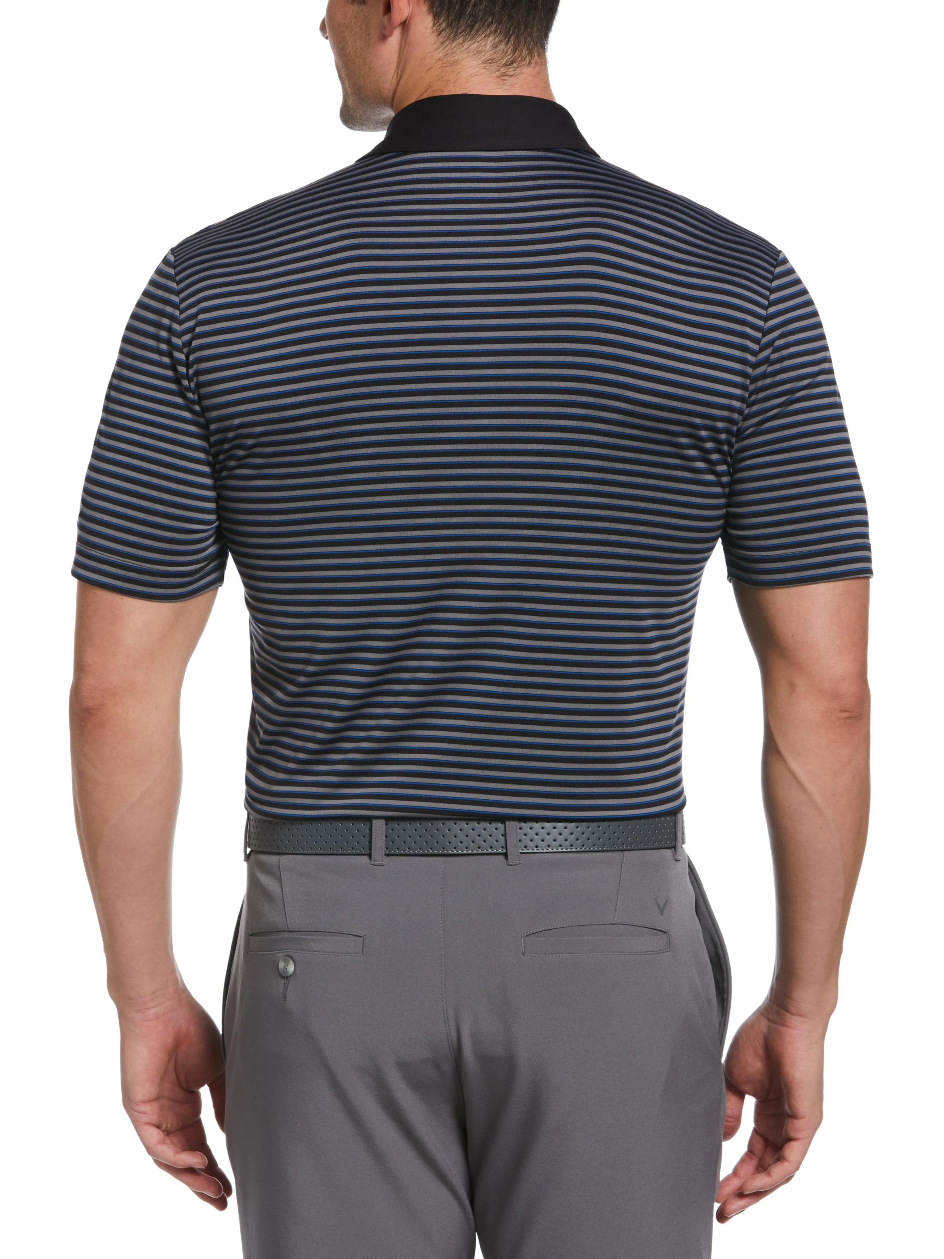 Mens 3-Color Stripe Polo