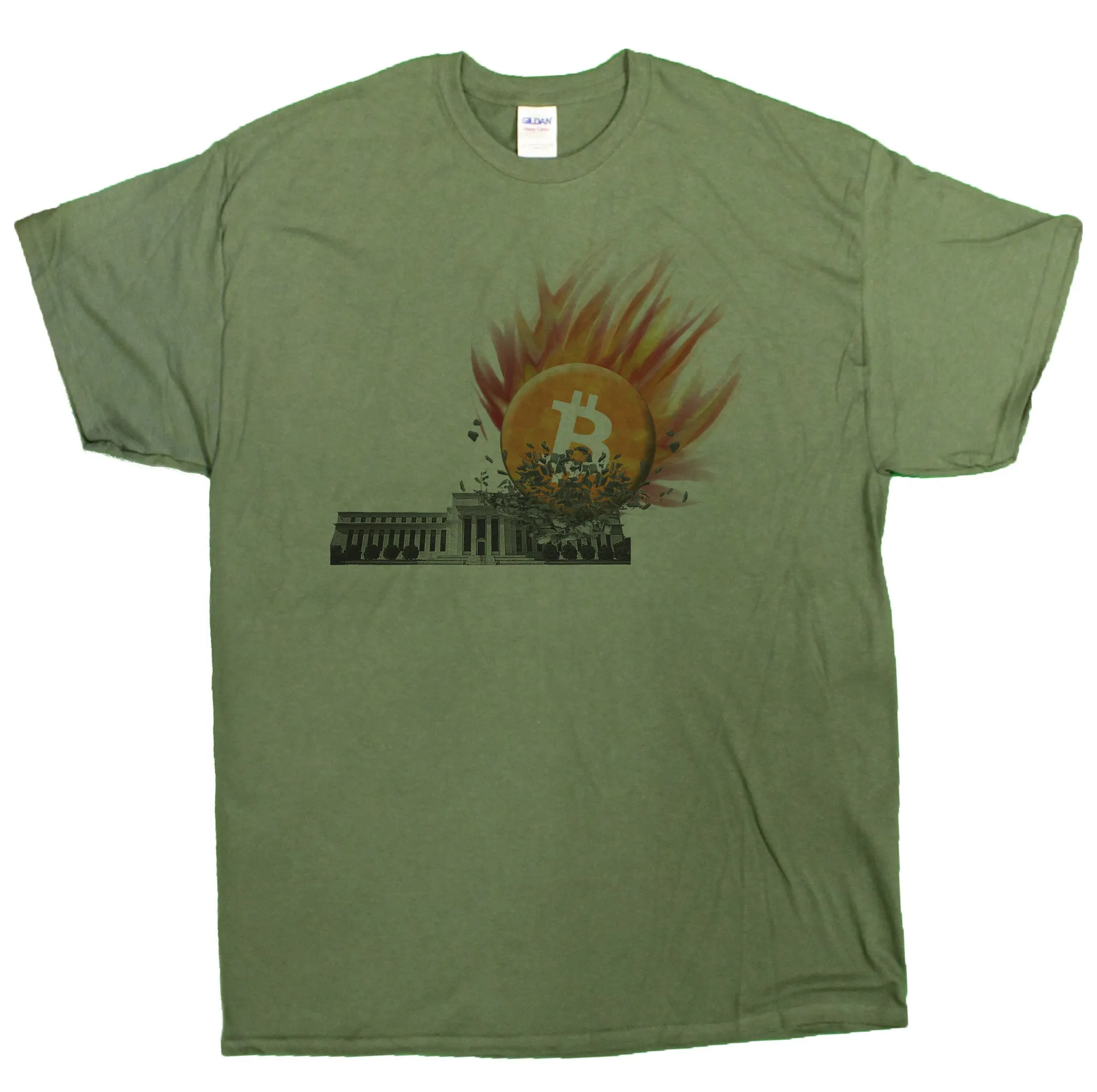 Men's Bitcoin Smashes The Federal Reserve T-Shirt