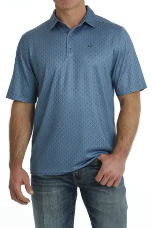 MENS BLUE PRINT ARENAFLEX POLO SHIRT