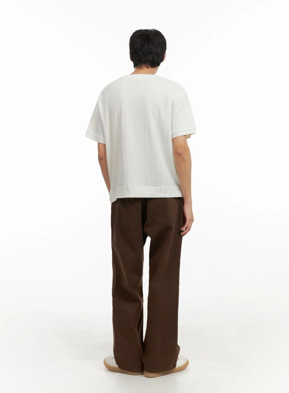 Men's Breezy Stripe T-Shirt (White) IY402