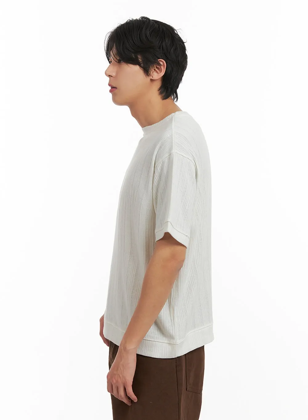 Men's Breezy Stripe T-Shirt (White) IY402