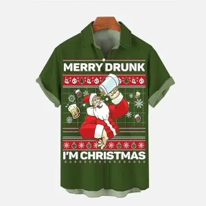 Men's Christmas Funny Santa Claus Shirts